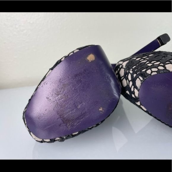 London Trash Super High Platform Heels, Black Lace Overlay, Sz 7 - Picture 15 of 16